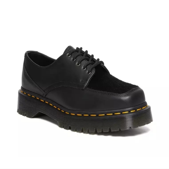 Dr. MARTENS 5-EYE BEX SQUARE TOE HAIR-ON & LEATHER SHOES SIZE 6 - Picture 5 of 13